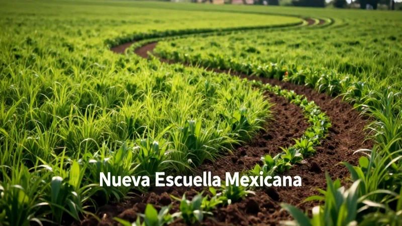 Cuarto Creciente: Definición y Concepto Esenciales 5 Campos agrícolas vibrantes con estética de la Nueva Escuela Mexicana