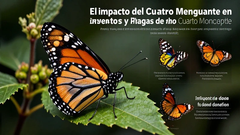 Cuarto Menguante: Influencia, Definición y Concepto 6 Mariposa monarca posada en hoja vibrante