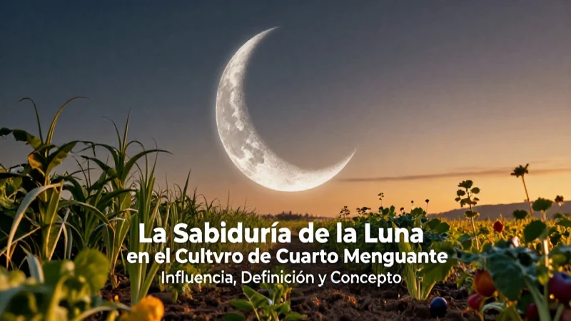 Cuarto Menguante: Influencia, Definición y Concepto 7 La luna menguante guía el cultivo orgánico con misterio