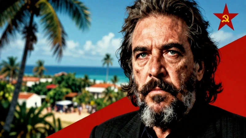 Retrato dramático y moderno de Fidel Castro en Cuba