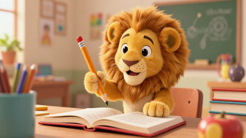 Cuento para Imprimir: El León Que No Sabía Escribir 5 Cachorro de león educativo en México