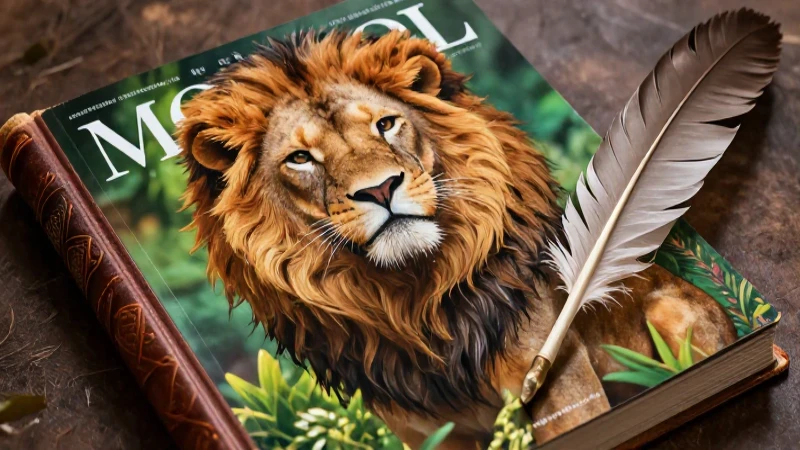 Cuento para Imprimir: El León Que No Sabía Escribir 6 Portada educativa con león majestuoso mexicano