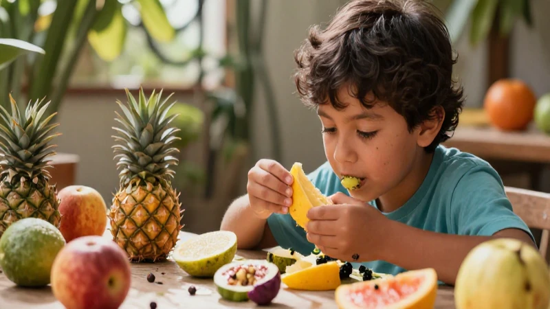 Niño mexicano explora sabores y sentidos