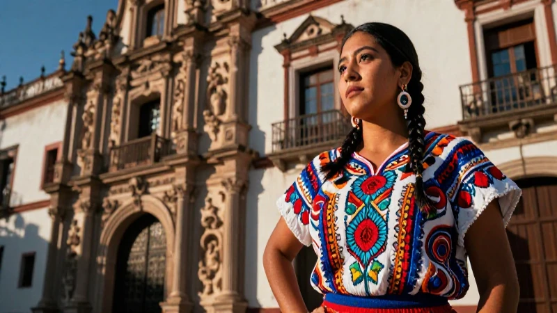 Fusión cultural vibrante: herencia española y nativa argentina