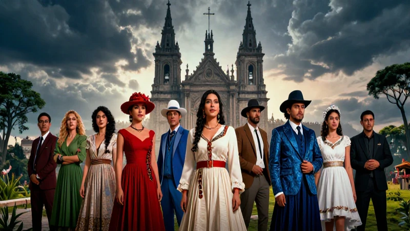 Cultura argentina moderna con dramatismo e impacto visual