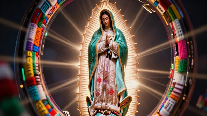 Virgen de Guadalupe: ilustración vibrante y moderna