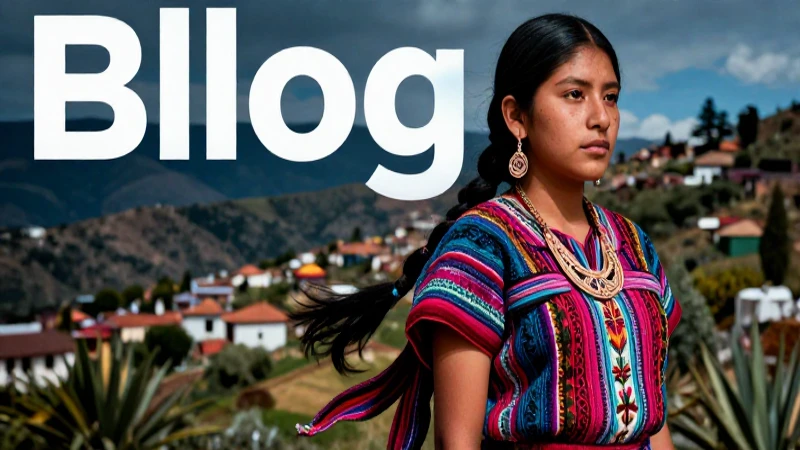 Retrato vibrante de mujer indígena mexicana