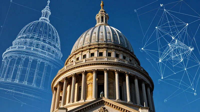 Cúpula clásica majestuosa con planos y luces dinámicas