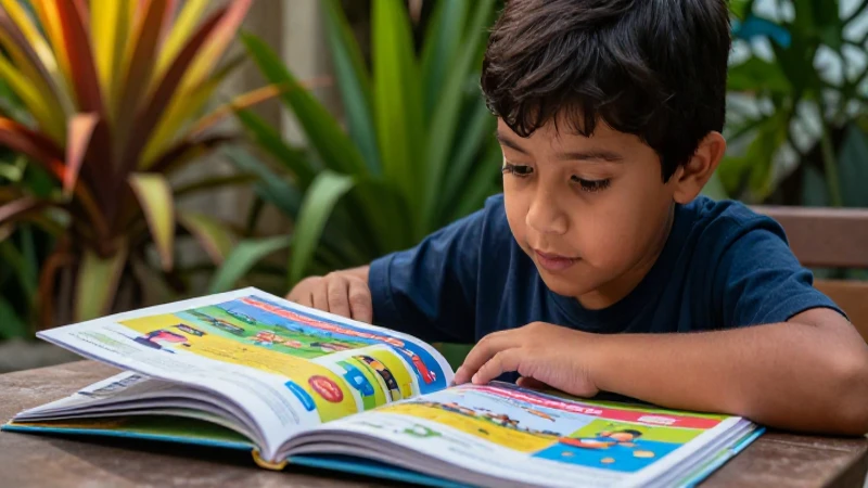 Niño curioso aprende con elementos naturales