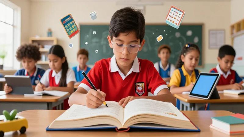 Estudiante mexicano aprende con herramientas modernas y vibrantes