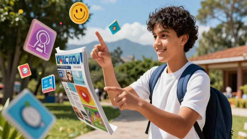Educación digital mexicana en naturaleza vibrante