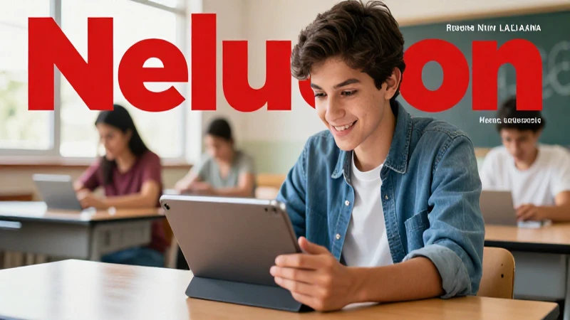 Estudiante mexicano moderno usando una tablet
