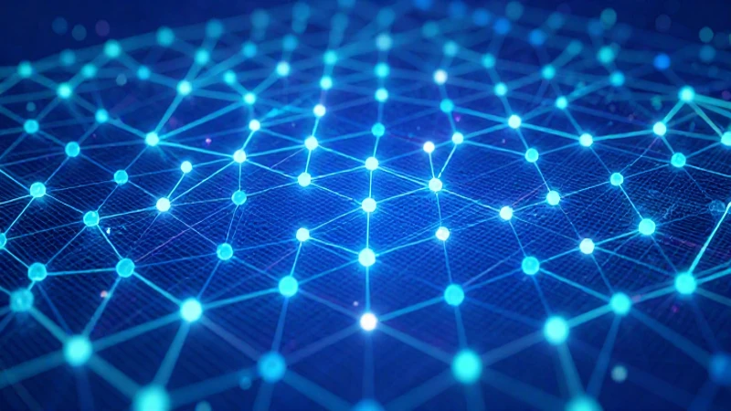 Datos: Concepto, tipos y ejemplos para entender mejor 6 Infografía digital abstracta con nodos brillantes