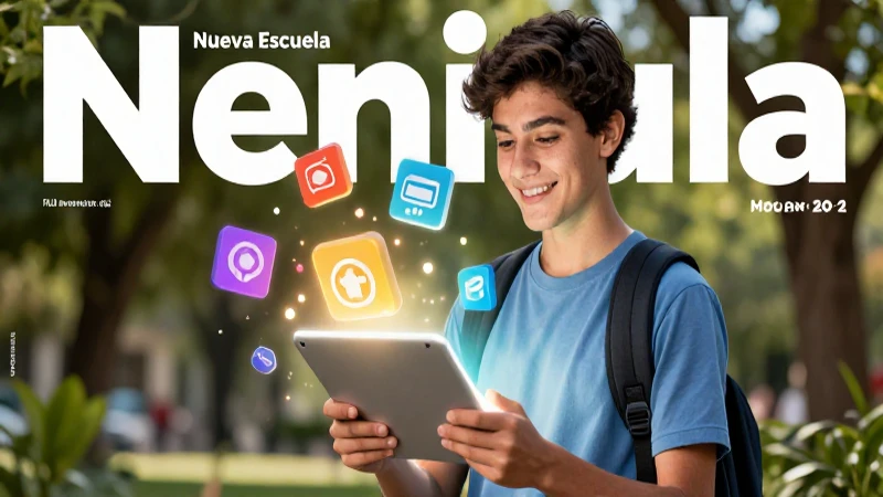 Educación moderna mexicana con tecnología digital