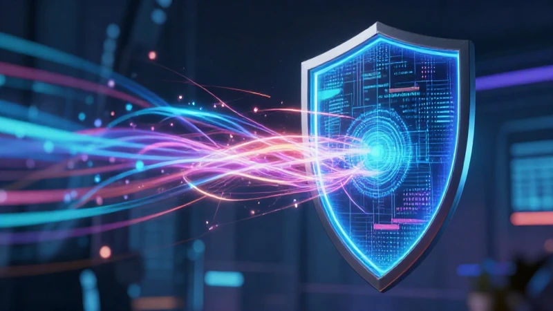 Escudo digital futurista de alta seguridad