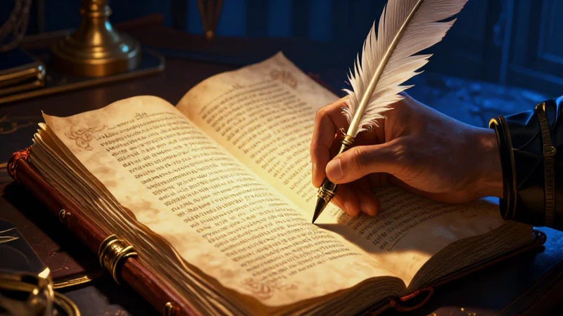 Iluminación dramática en un códice antiguo