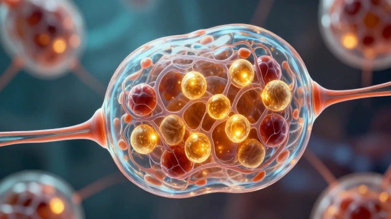 Imagen microscópica vibrante de célula estilizada