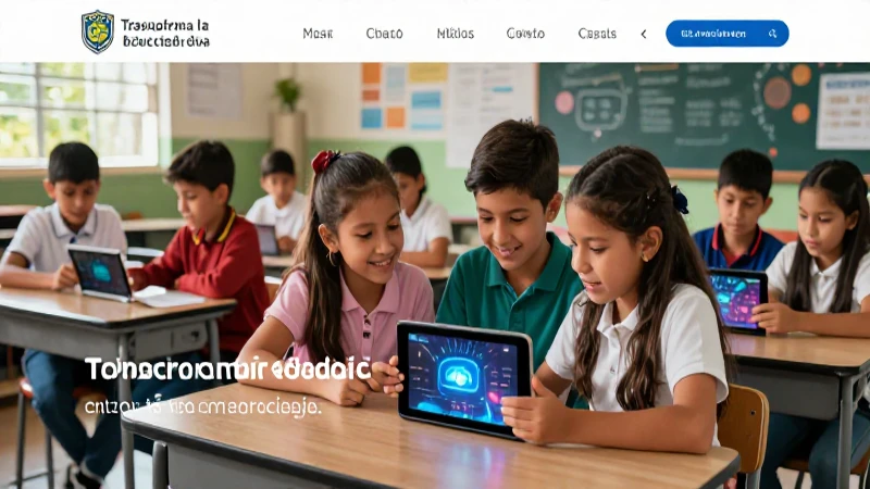 Estudiantes mexicanos aprendiendo con tecnología