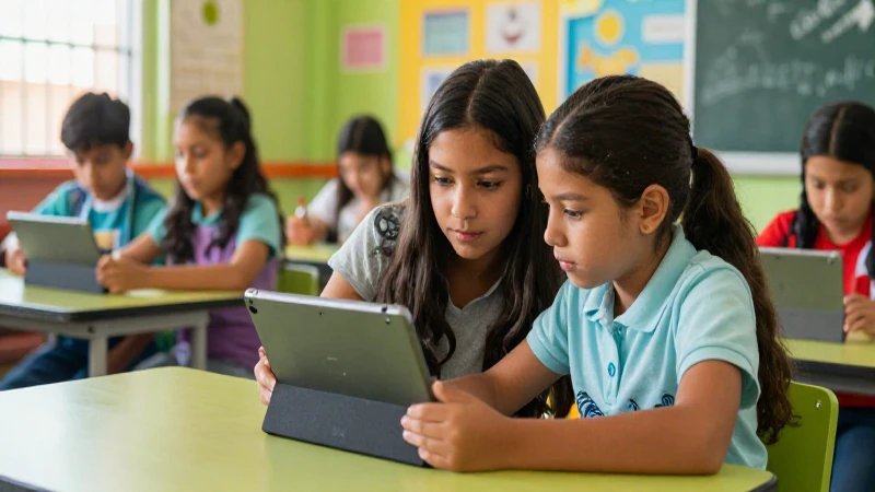 Estrategias efectivas para mejorar el aprendizaje en escuelas de tiempo completo y potenciar el desarrollo educativo 3 Estudiantes mexicanos aprendiendo con tabletas modernas