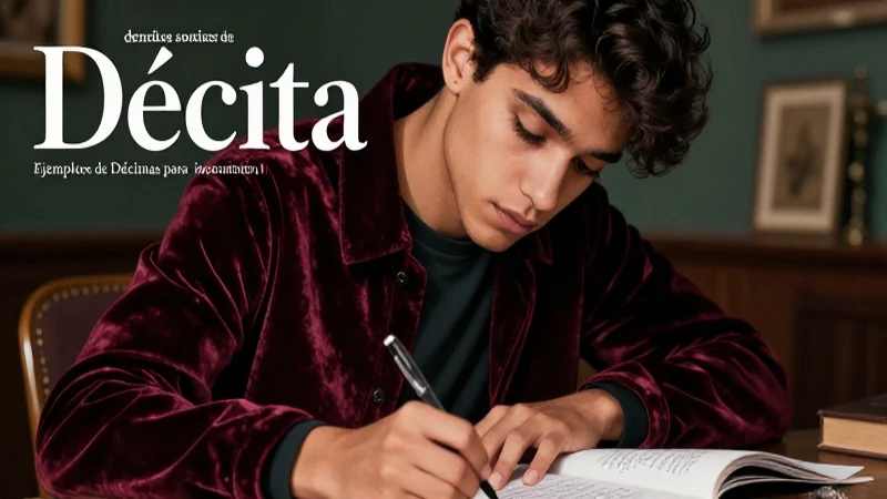 Joven poeta elegante creando décimas