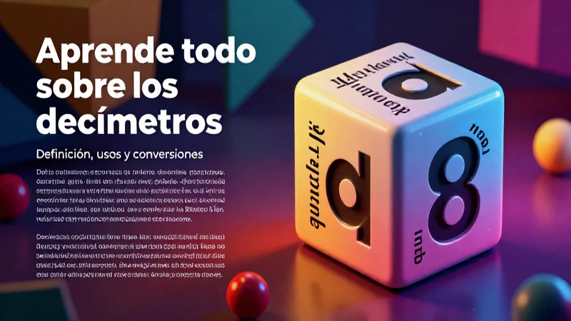 Aprende todo sobre los decímetros: definición, usos y conversiones 5 Glosario educativo de decímetros