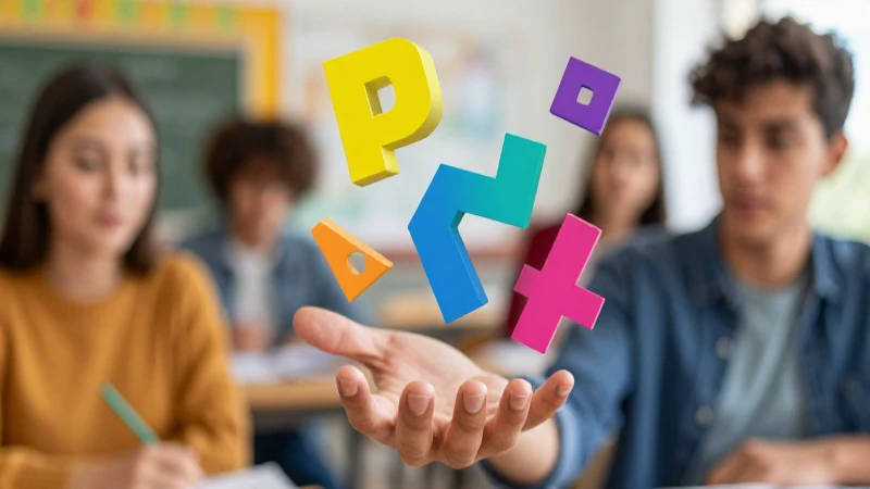 Estudiante mexicano y conceptos matemáticos vibrantes