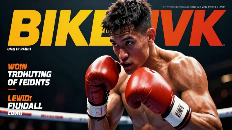 Ilustración realista y dramática de boxeador intenso
