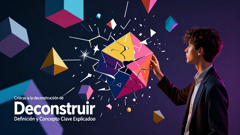 Deconstruir: Definición y Concepto Clave Explicado 4 Visualización conceptual de crítica a la deconstrucción
