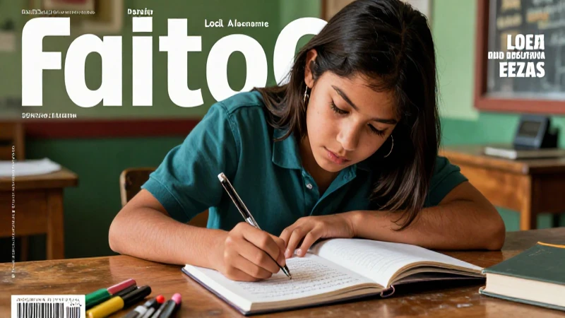 Ilustración detallada de estudio educativo mexicano