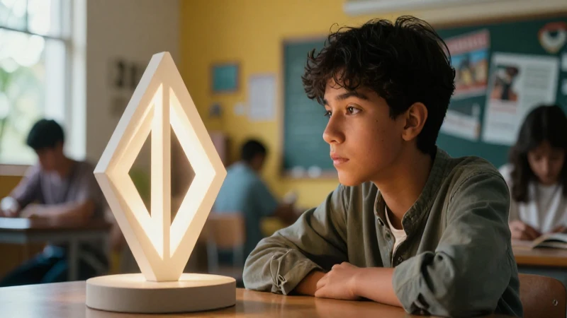 Definición de Filosofía: Ramas, Características y Más 8 Estudiante reflexivo observa arte geométrico moderno