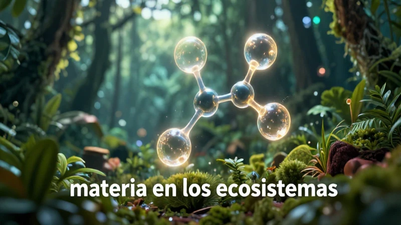 La materia es esencial para la vida en los ecosistemas