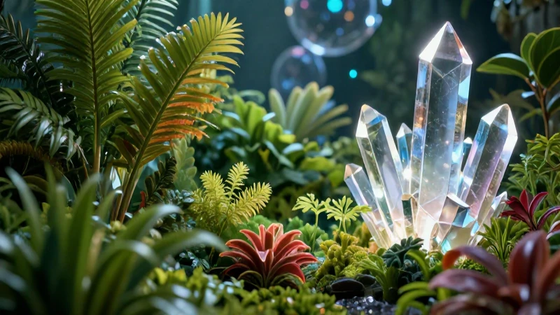 Naturaleza orgánica fusionada con ciencia futurista