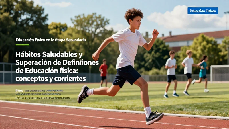 Definiciones de educación física: conceptos y corrientes 5 Portada vibrante de educación física adolescente