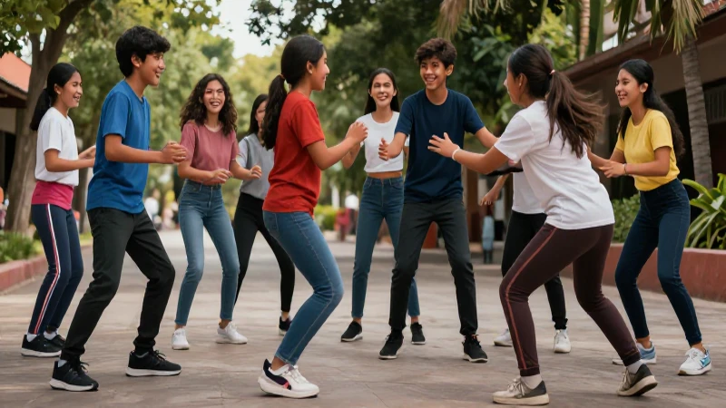 Definiciones de educación física: conceptos y corrientes 7 Jóvenes mexicanos colaborando en actividad vibrante