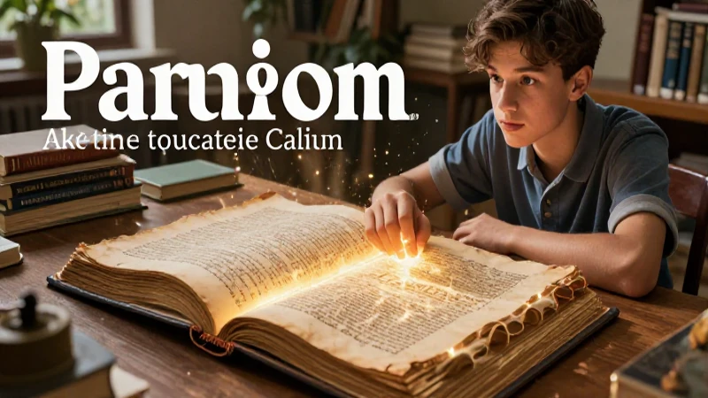 Estudiante reflexiona ante antiguo manuscrito