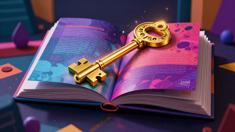 Ilustración vibrante y detallada de un libro educativo