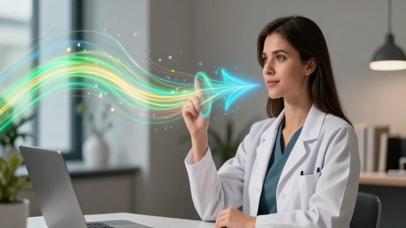 Psicóloga atractiva ilustrada con flujo de energía dinámico