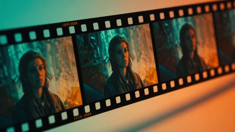 Ilustración abstracta de bucle cinematográfico detallado