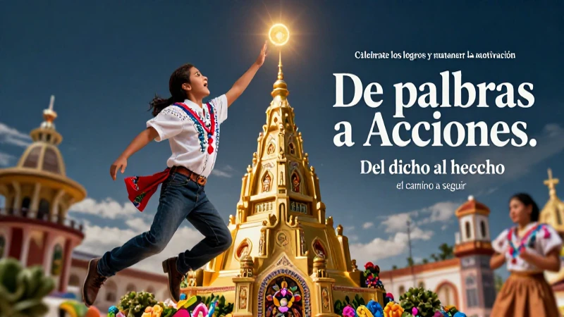 De palabras a acciones: Del dicho al hecho, el camino a seguir 6 De palabras a acciones, celebra tu logro