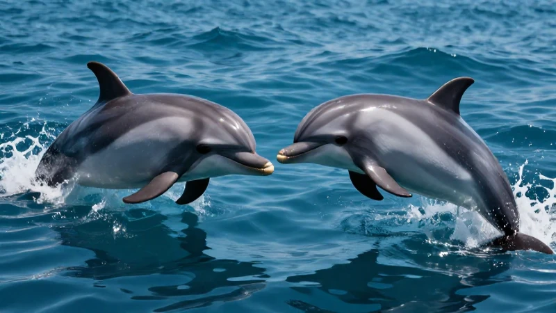 Delfines, océano y río convergen en una imagen vibrante
