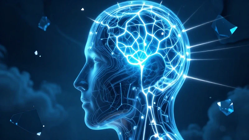 Delusiones: Definición y Concepto Esencial Explicado 3 Perfil estilizado con caminos neurales brillantes y luz intensa