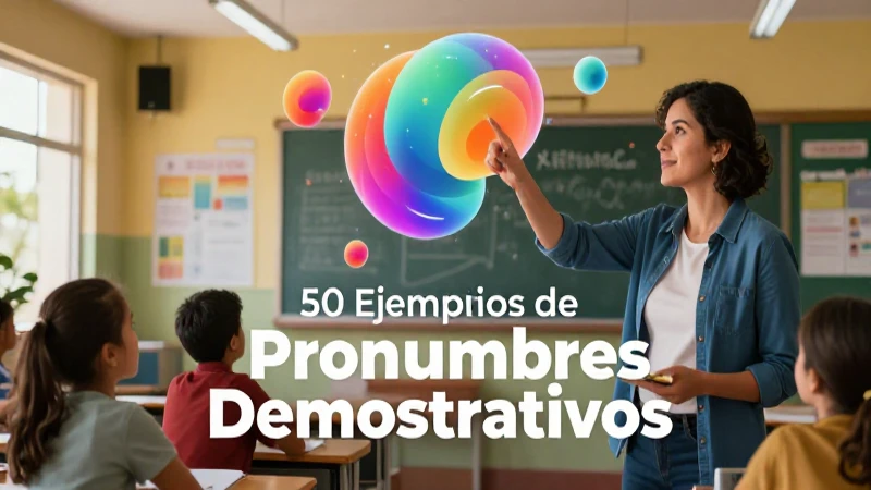 Demostrativos: 50 Ejemplos de Pronombres Demostrativos 7 Ilustración educativa sobre pronombres demostrativos