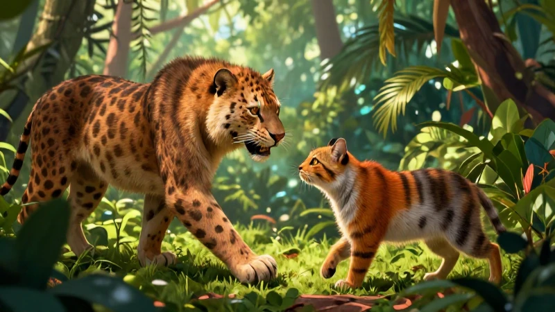 Fauna salvaje en ilustración dinámica de alta calidad