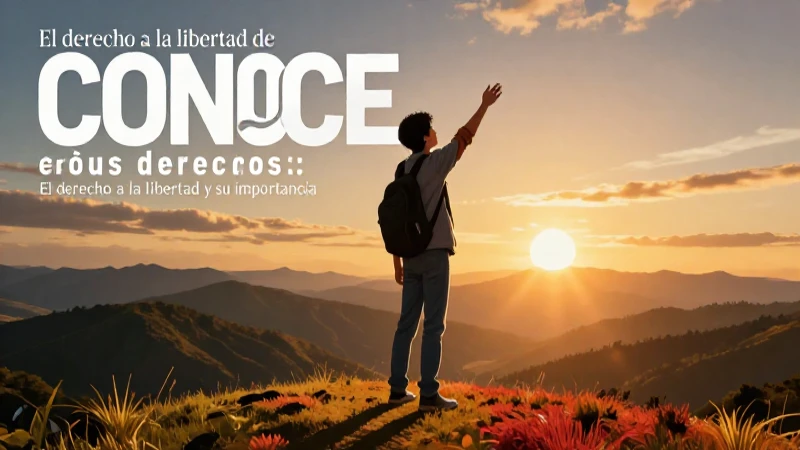 Conoce tus derechos: El derecho a la libertad y su importancia 3 Estudiante simboliza la libertad ante el amanecer