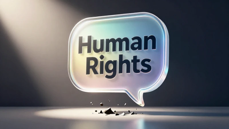 Burbuja luminosa rompe barrera, simbolizando derechos humanos