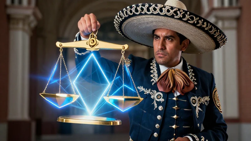 Derecho y Deber: 40 Ejemplos Clave para Conocerlos 12 Educador mexicano equilibrando balanza brillante en estética cinematográfica