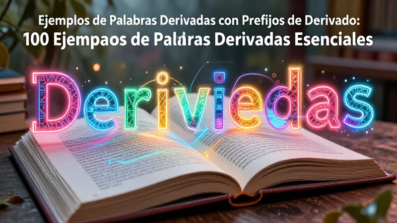Derivado: 100 Ejemplos de Palabras Derivadas Esenciales 7 Ilustración educativa de palabras derivadas