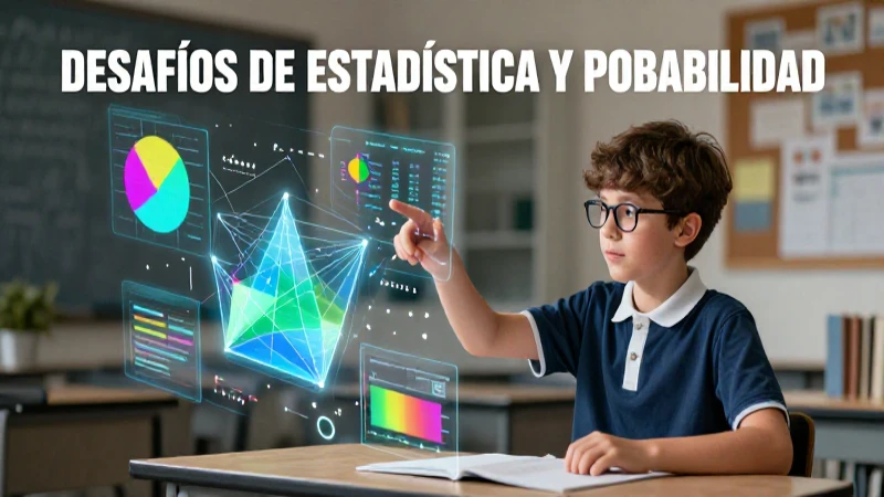 Desafíos matemáticos para potenciar tus habilidades 6 Joven resuelve desafíos de estadística y probabilidad
