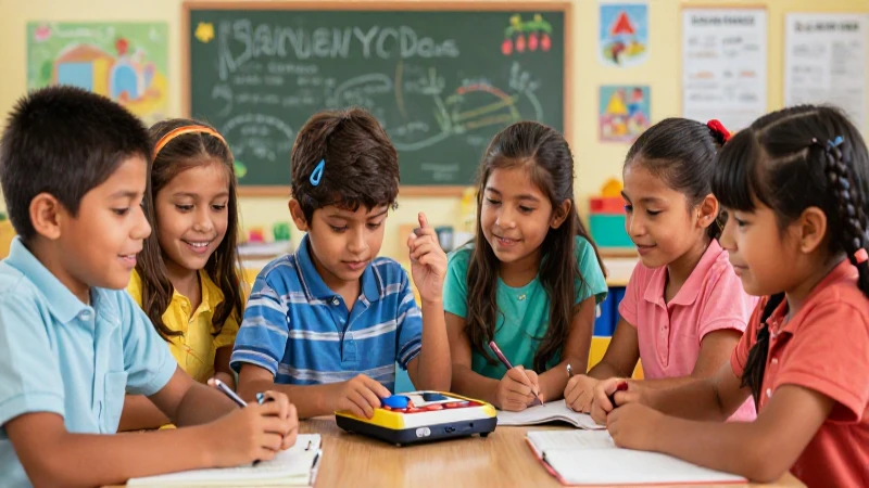 Niños mexicanos felices aprenden de forma diversa