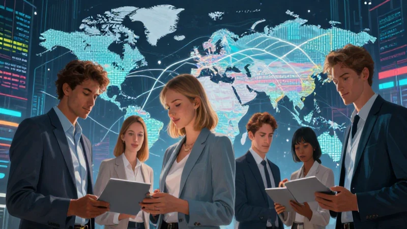 Profesionales globales en red de datos